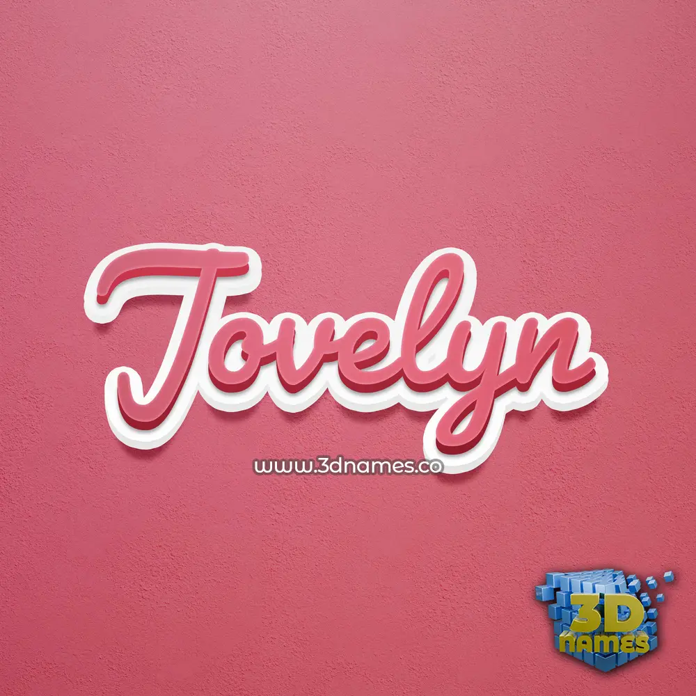 jovelyn in Red Scribble style - 3D name wallpaper