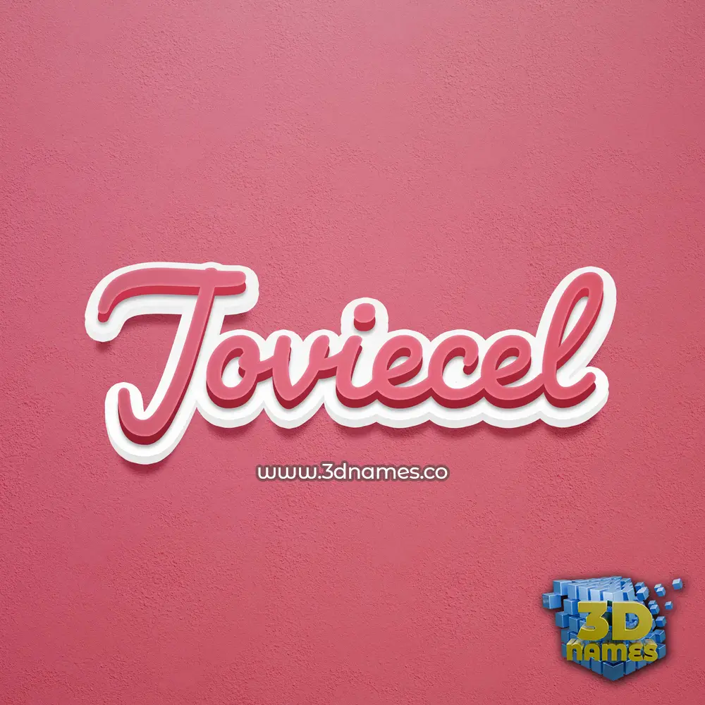 joviecel in Red Scribble style - 3D name wallpaper