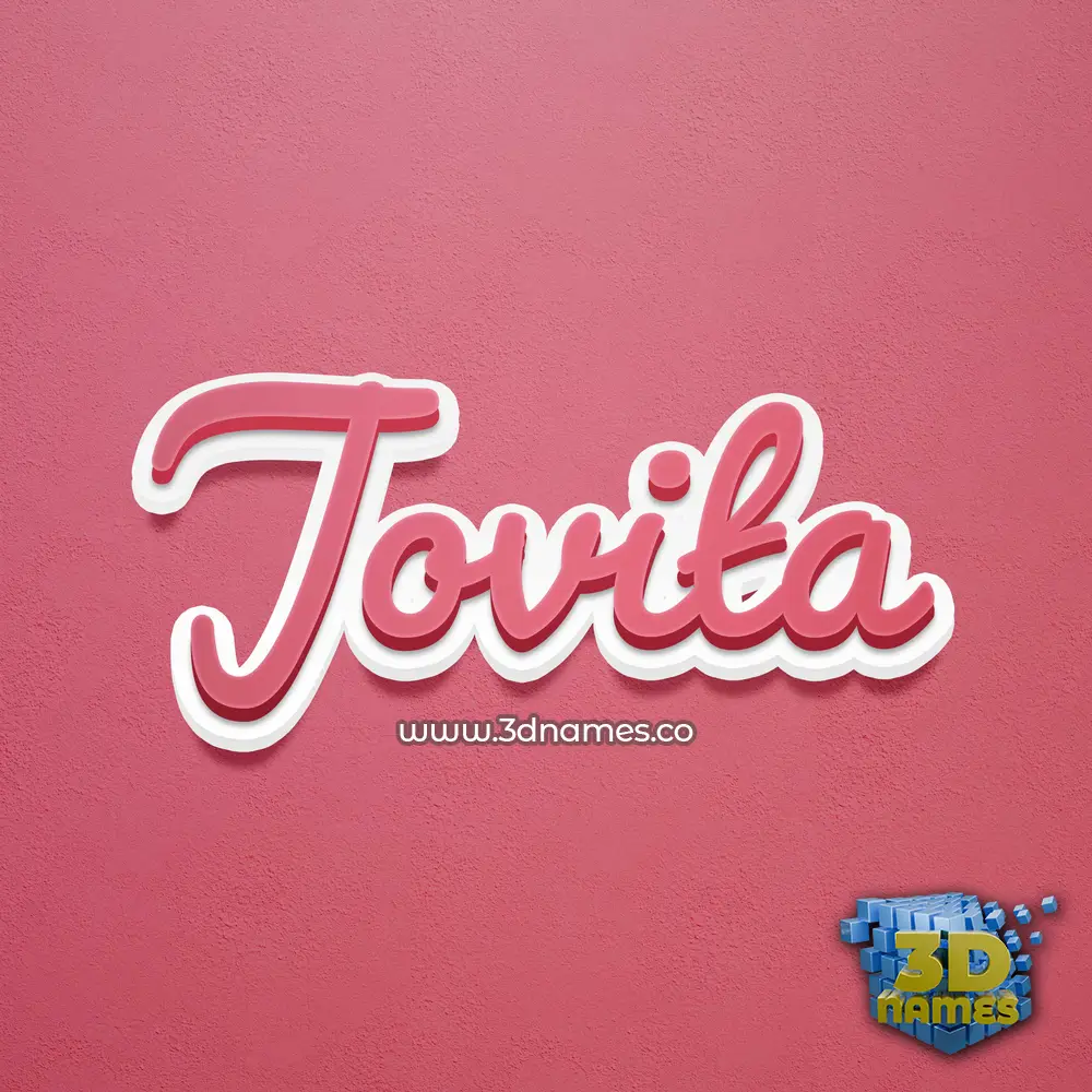jovita in Red Scribble style - 3D name wallpaper