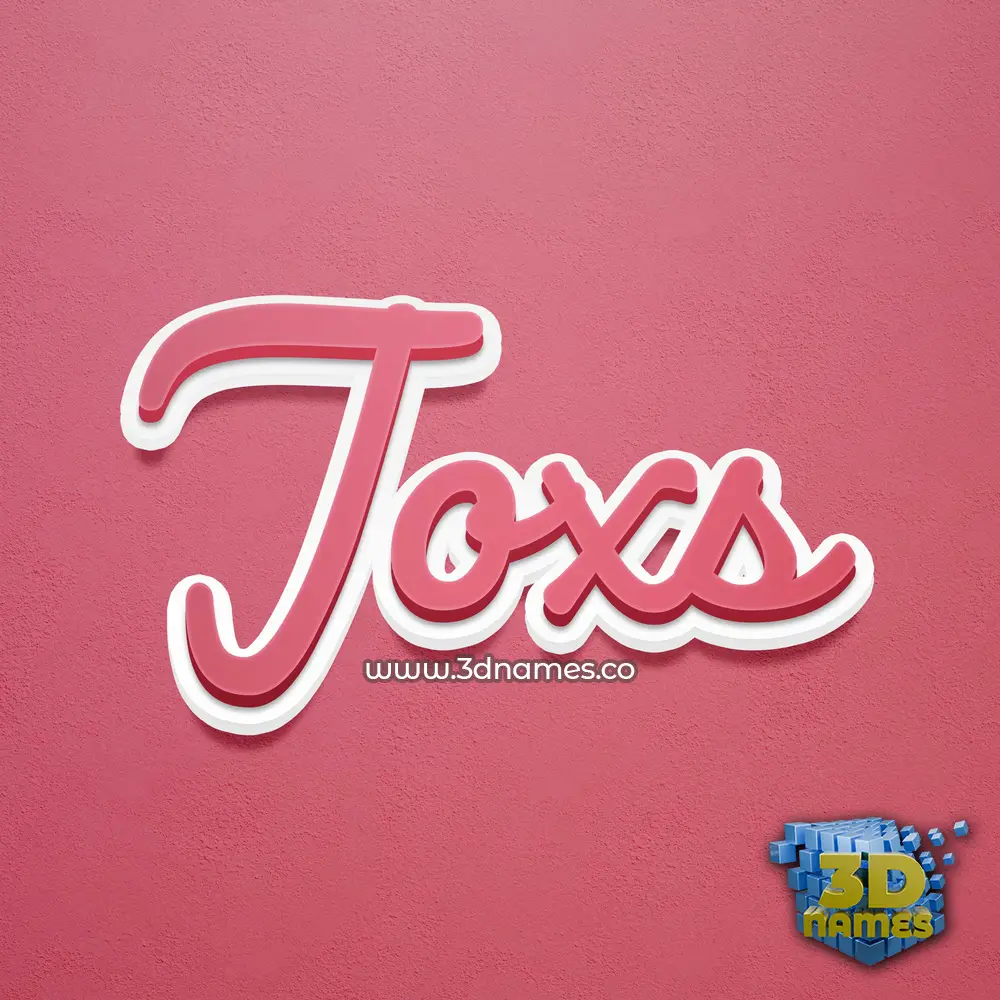 joxs in Red Scribble style - 3D name wallpaper