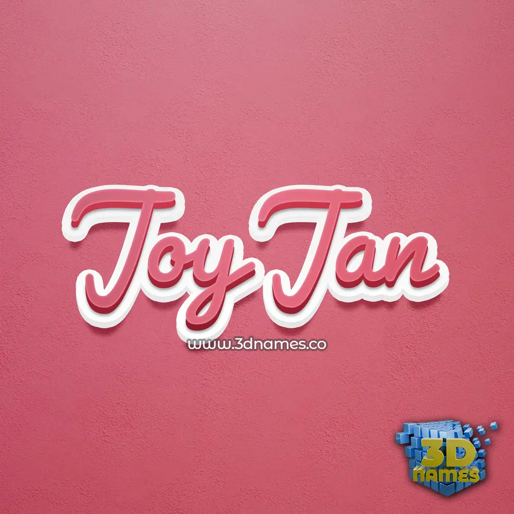 joy jan in Red Scribble style - 3D name wallpaper