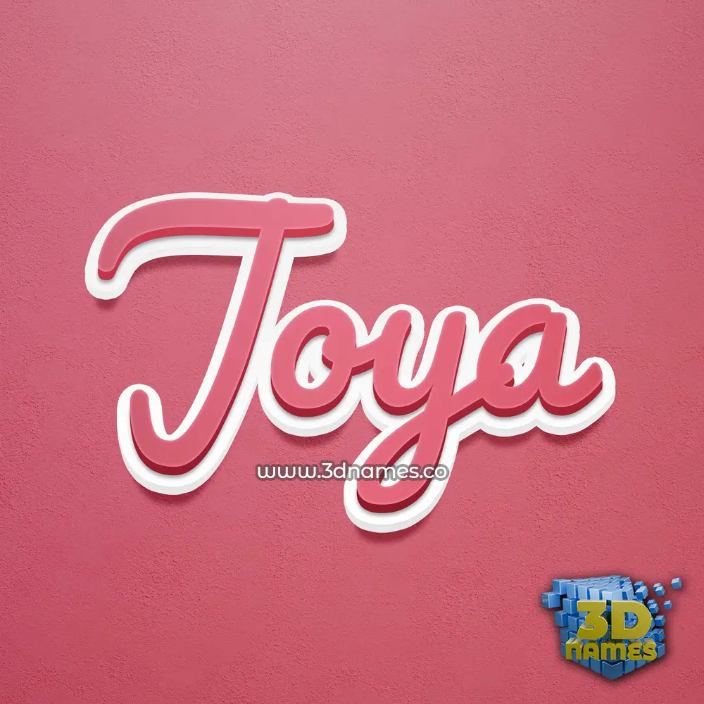 joya in Red Scribble style - 3D name wallpaper