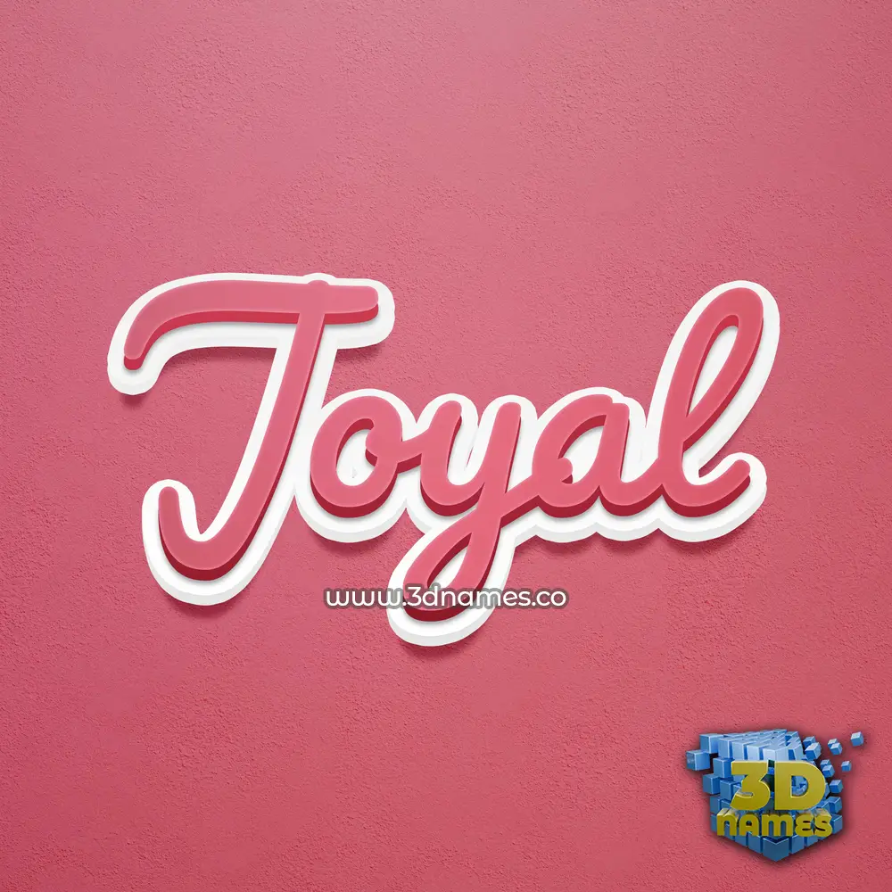 joyal in Red Scribble style - 3D name wallpaper
