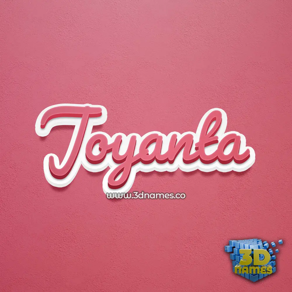 joyanta in Red Scribble style - 3D name wallpaper
