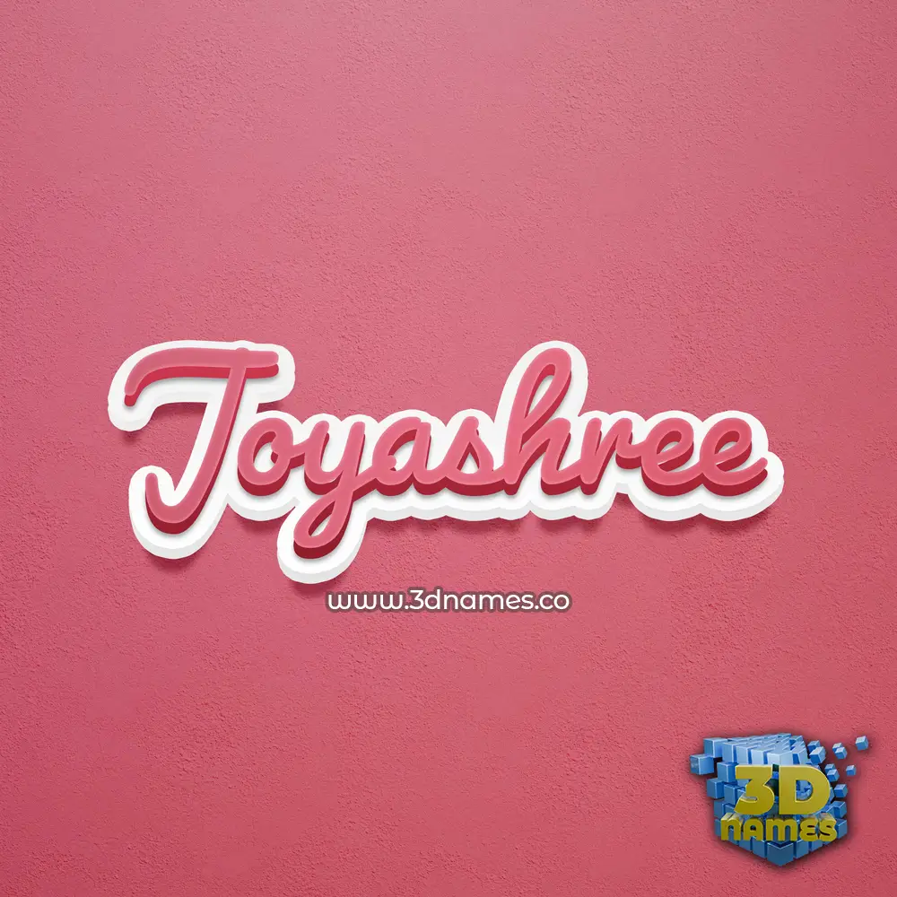 joyashree in Red Scribble style - 3D name wallpaper