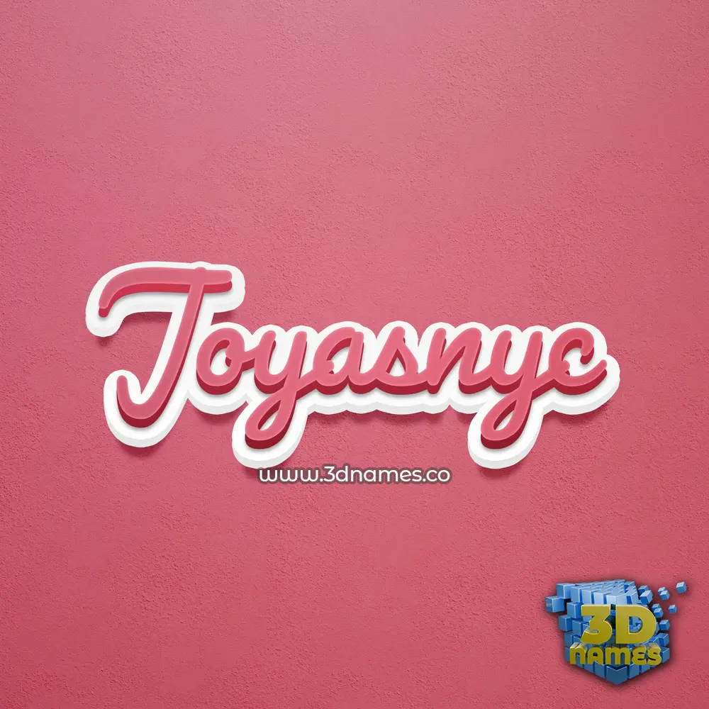 joyasnyc in Red Scribble style - 3D name wallpaper