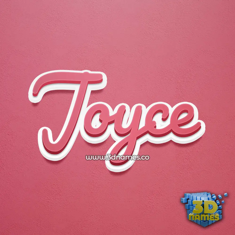 joyce in Red Scribble style - 3D name wallpaper