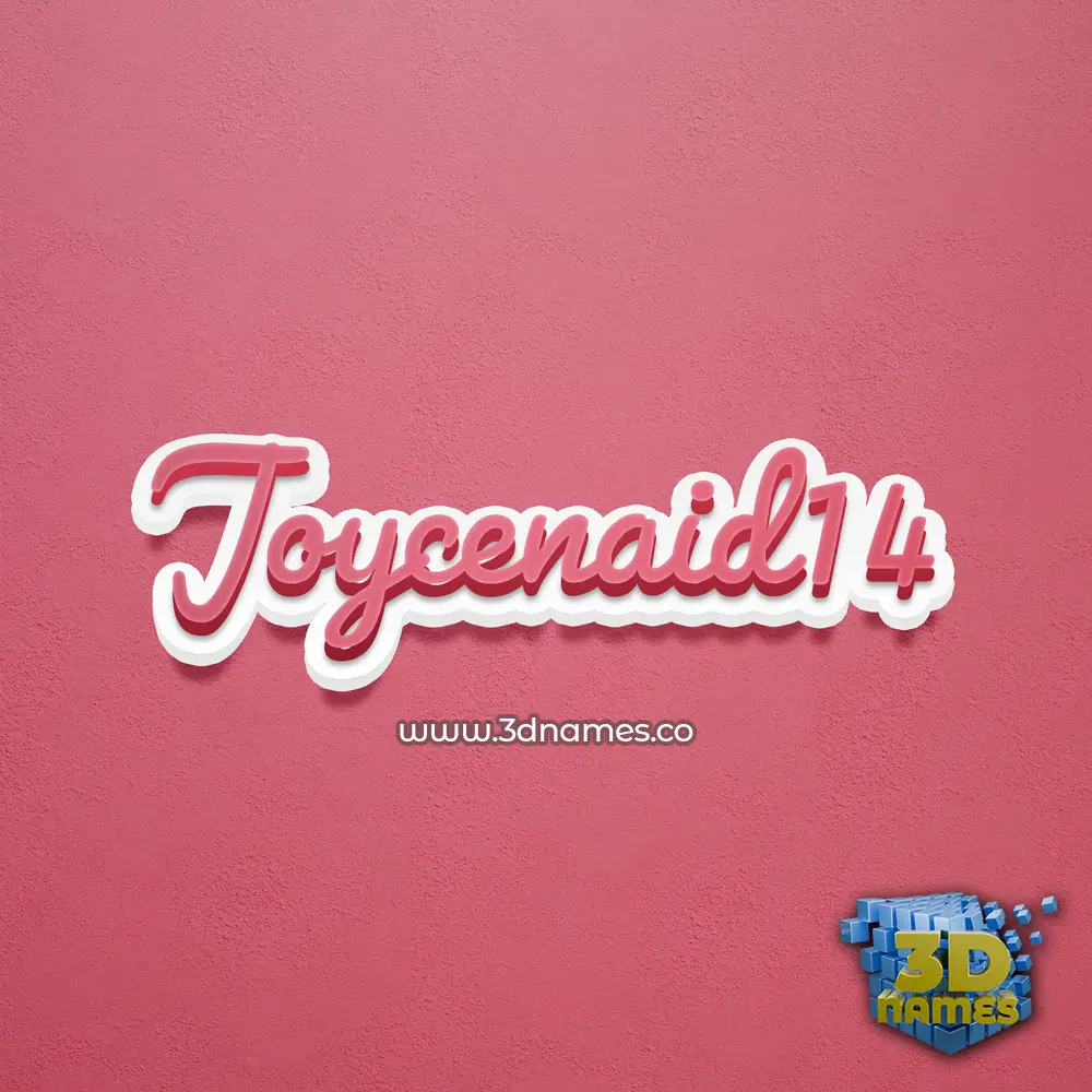 joycenaid14 in Red Scribble style - 3D name wallpaper