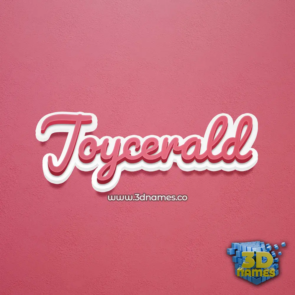 joycerald in Red Scribble style - 3D name wallpaper