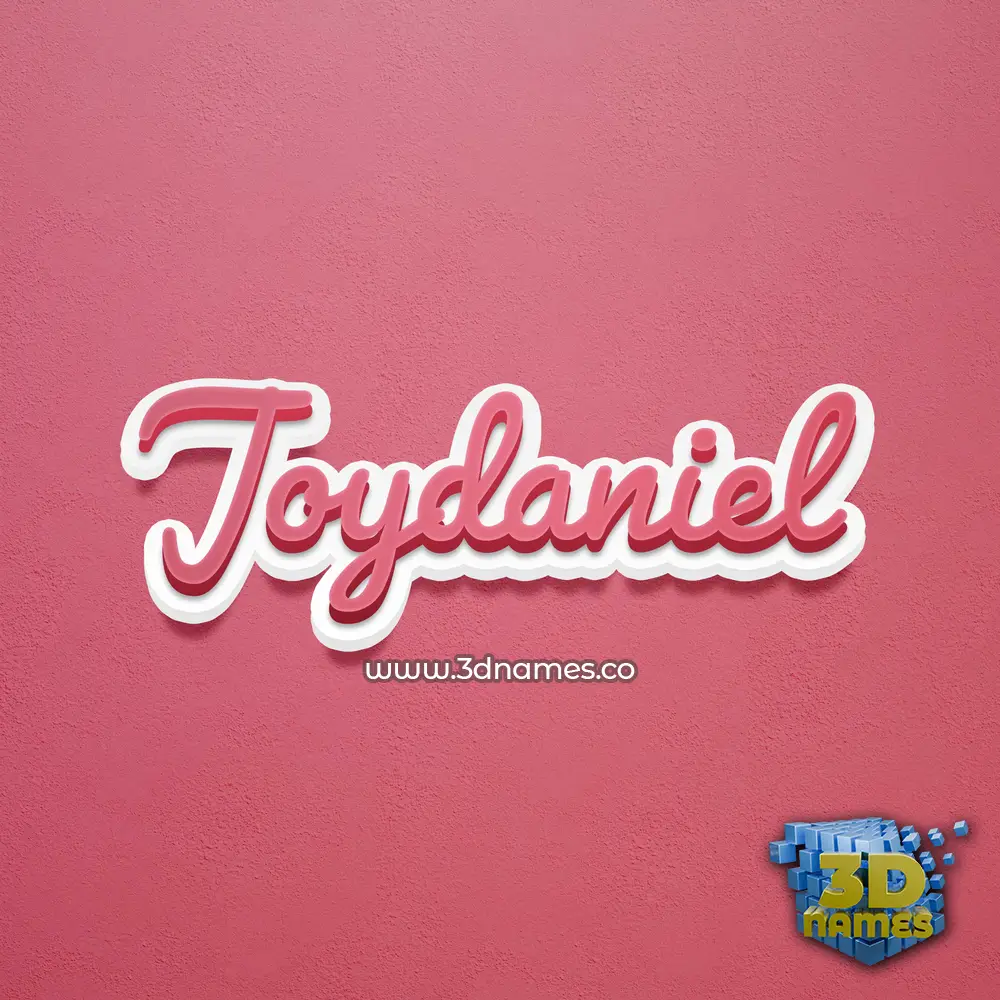joydaniel in Red Scribble style - 3D name wallpaper