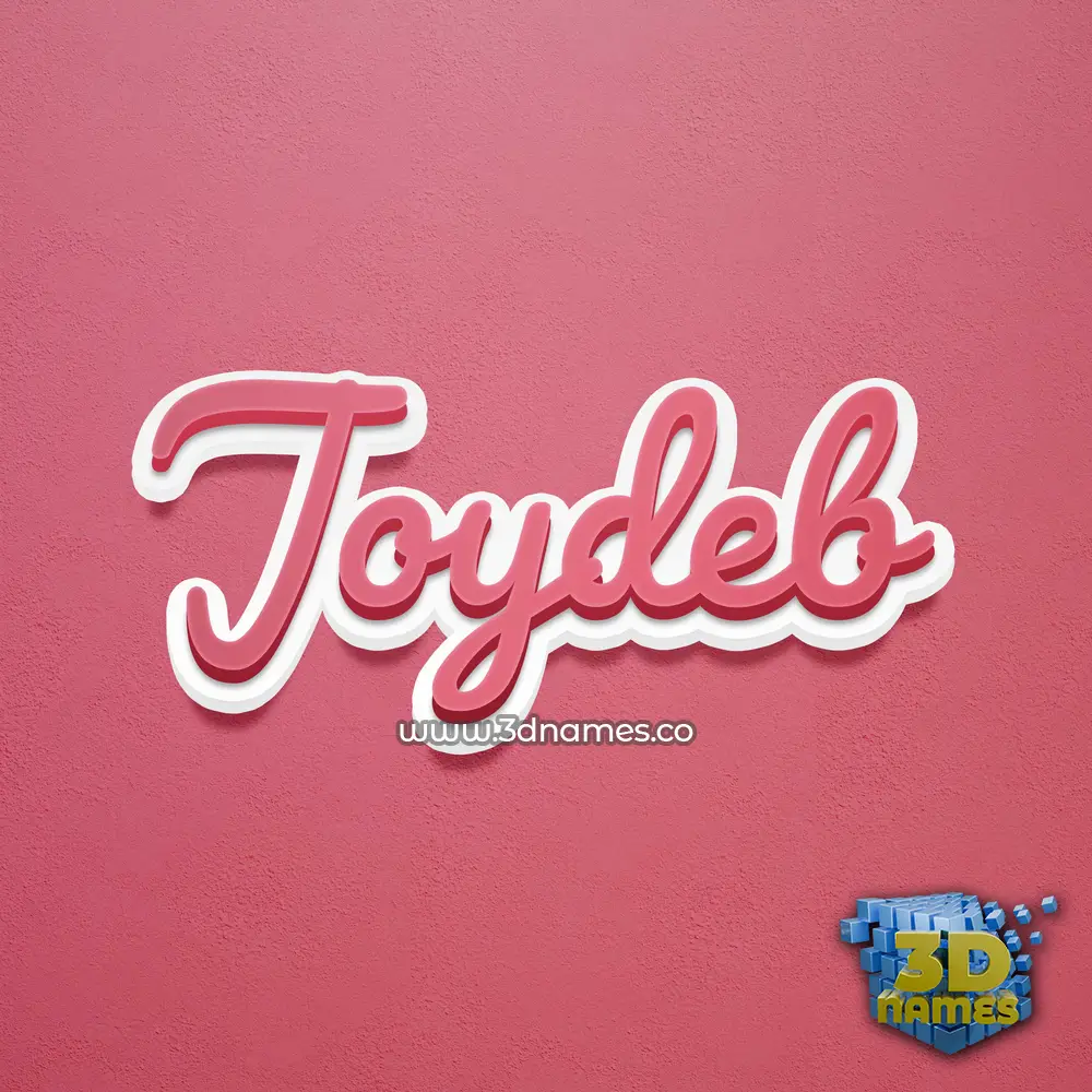 joydeb in Red Scribble style - 3D name wallpaper