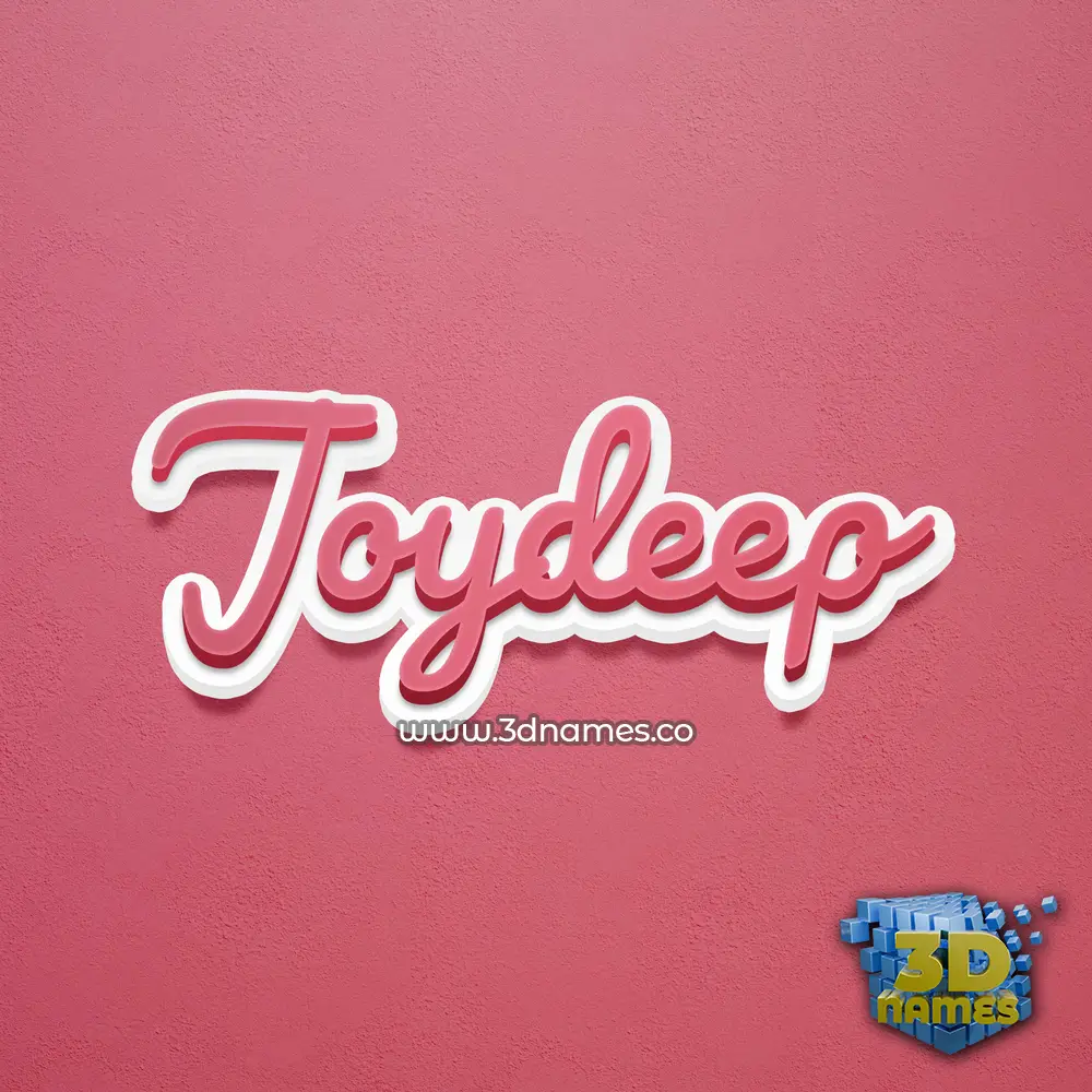 joydeep in Red Scribble style - 3D name wallpaper