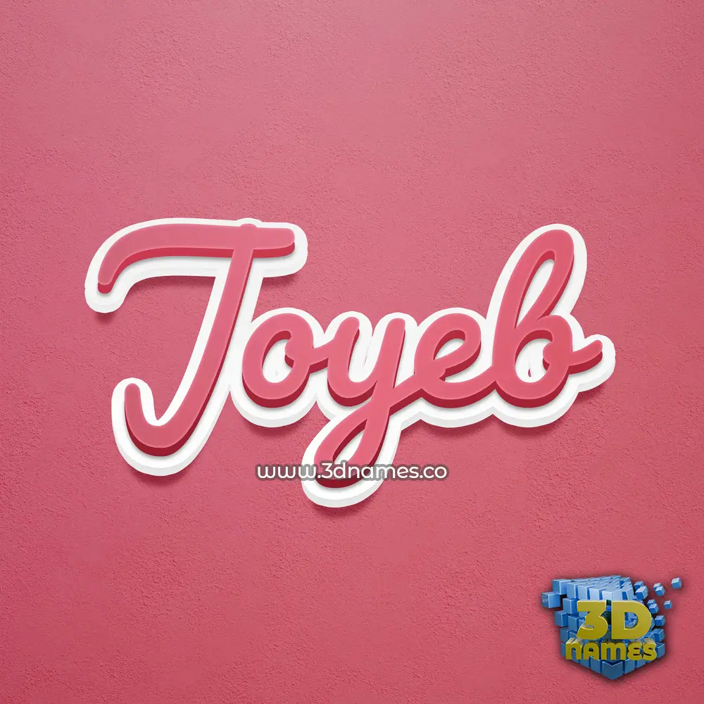 joyeb in Red Scribble style - 3D name wallpaper