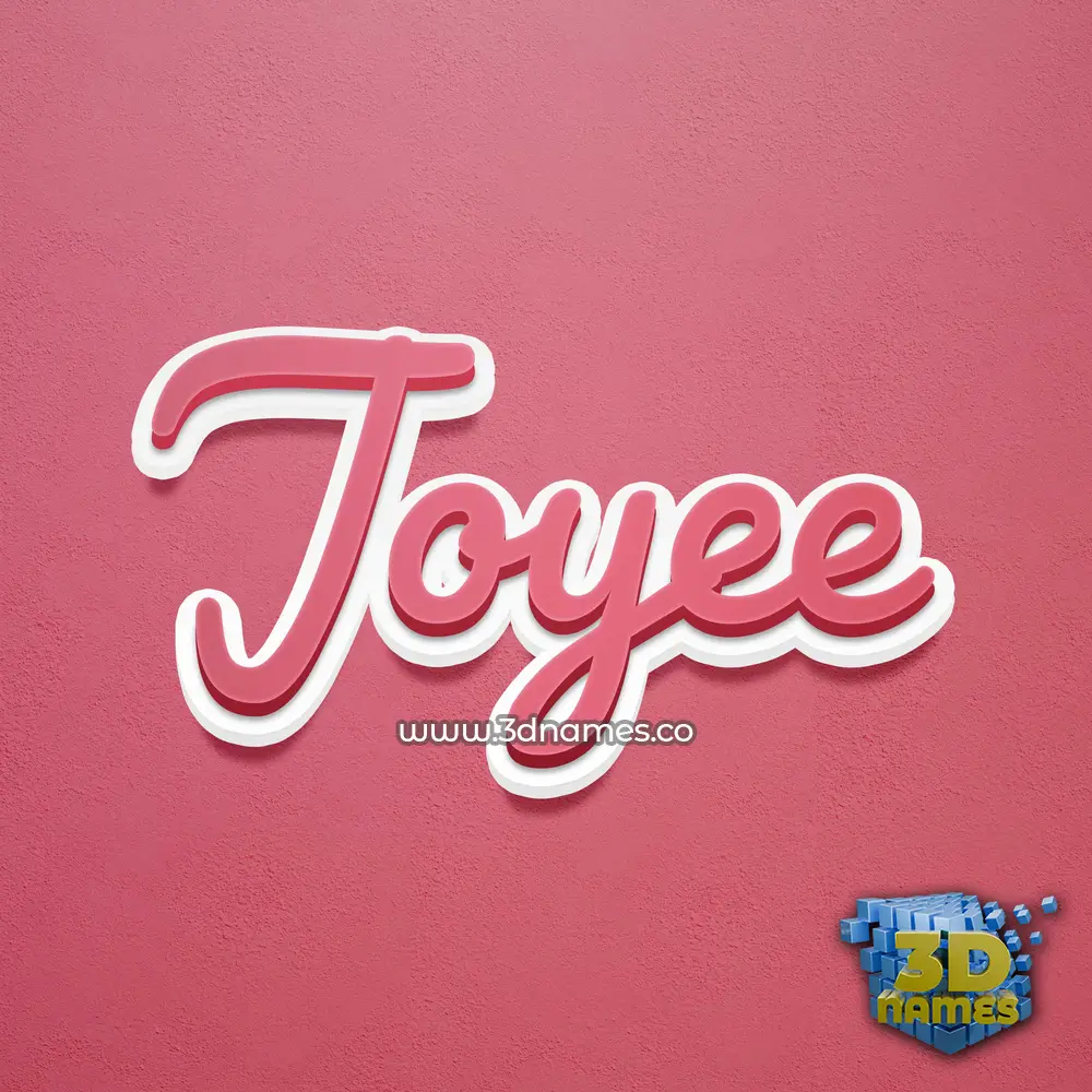 joyee in Red Scribble style - 3D name wallpaper
