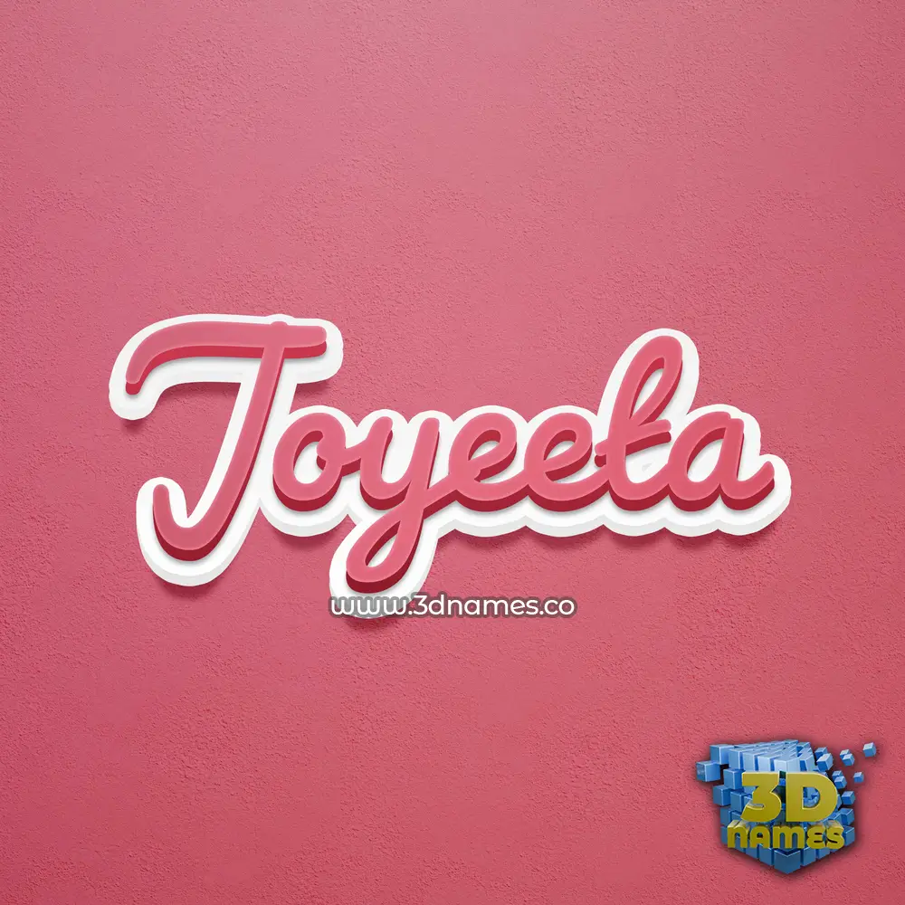 joyeeta in Red Scribble style - 3D name wallpaper