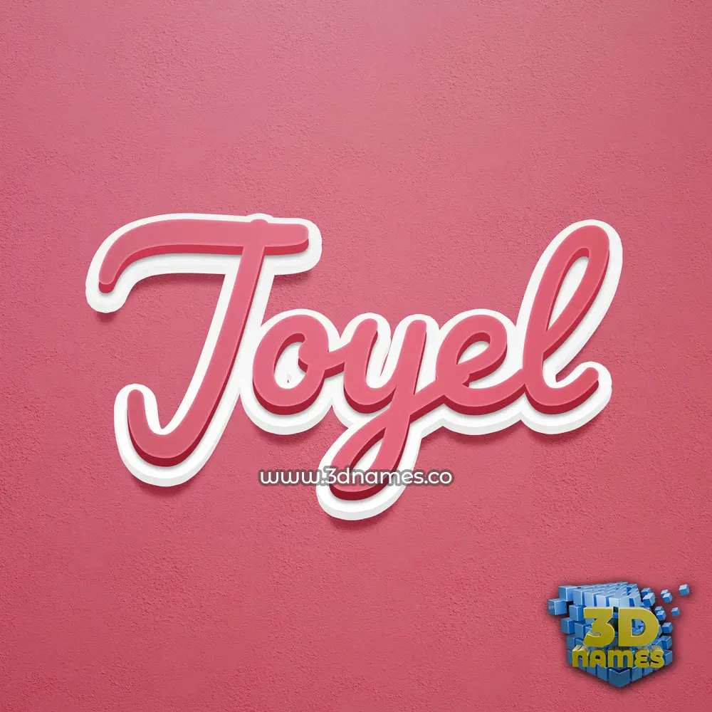 joyel in Red Scribble style - 3D name wallpaper