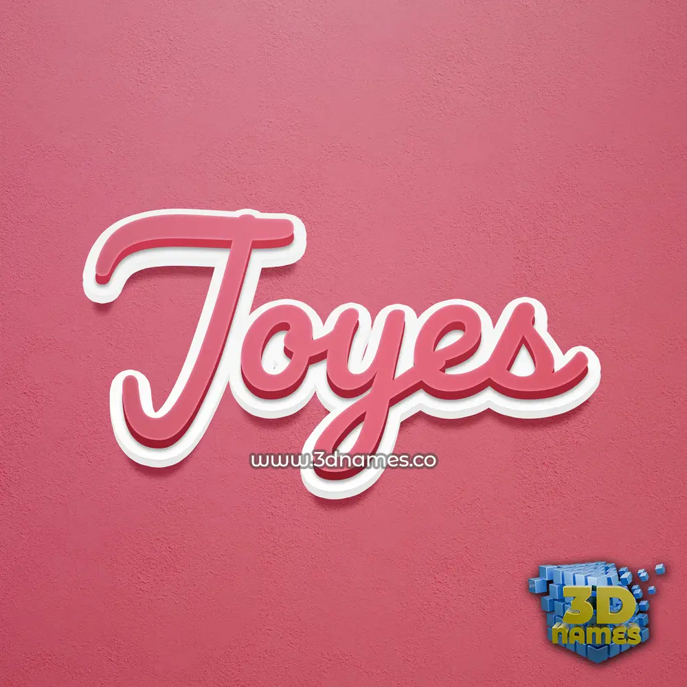 joyes in Red Scribble style - 3D name wallpaper
