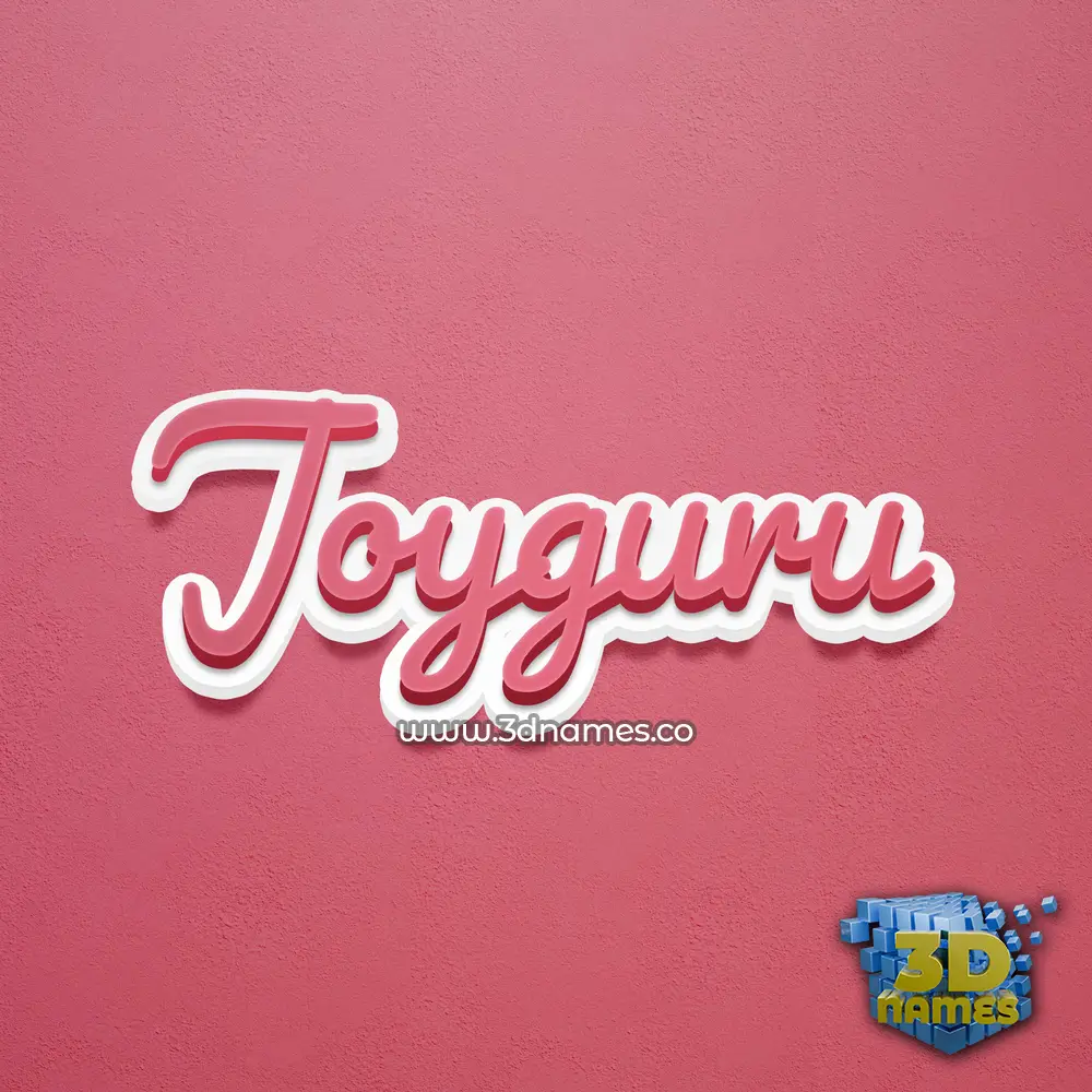 joyguru in Red Scribble style - 3D name wallpaper