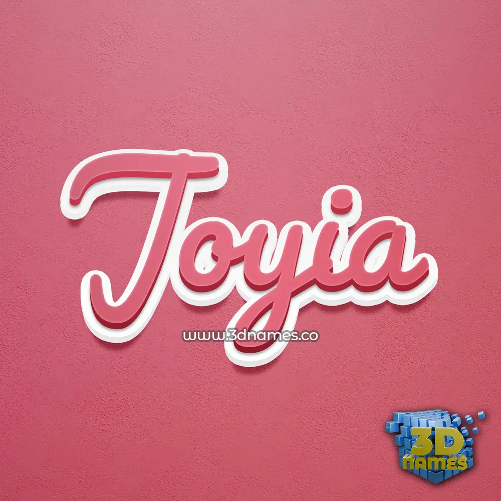 joyia in Red Scribble style - 3D name wallpaper