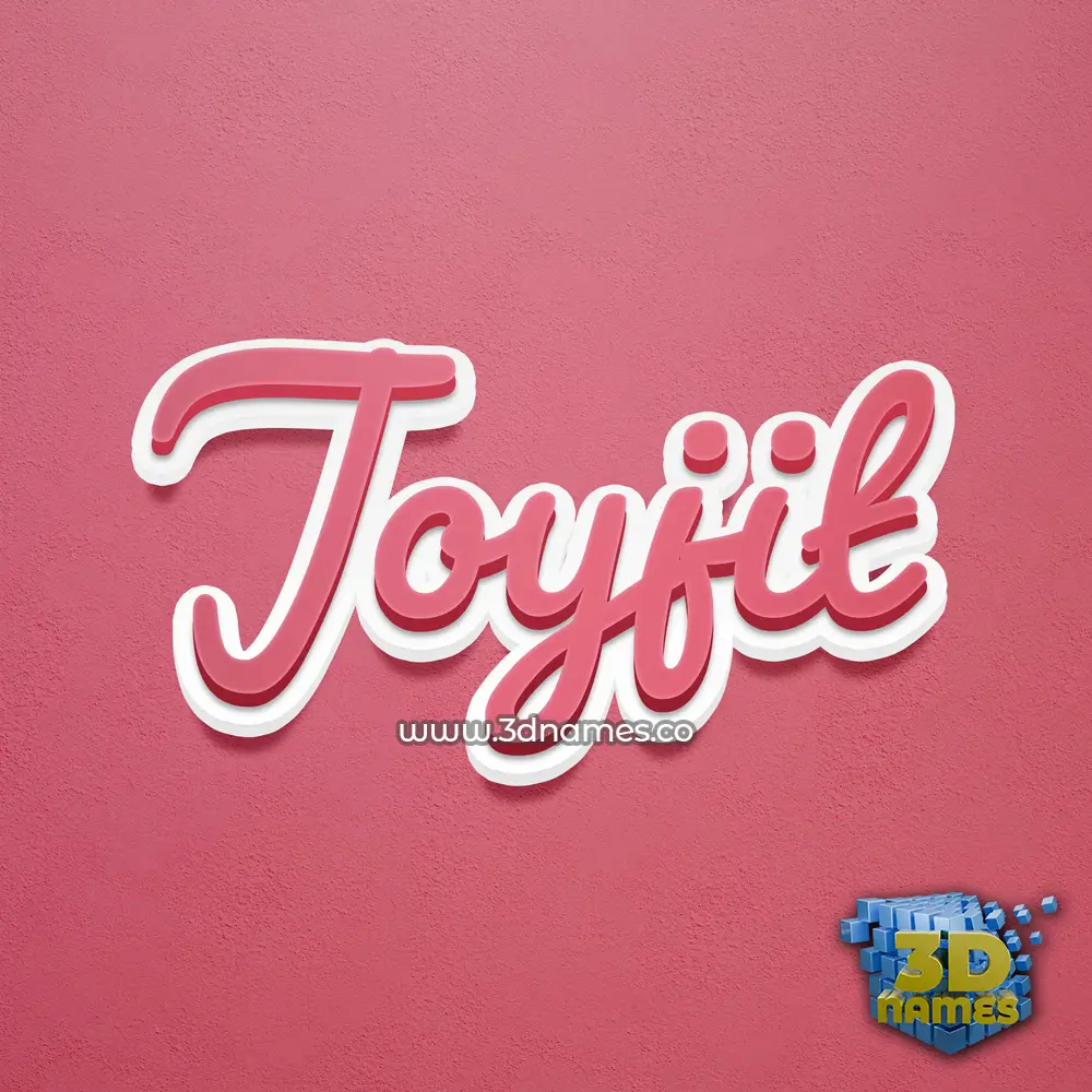 joyjit in Red Scribble style - 3D name wallpaper