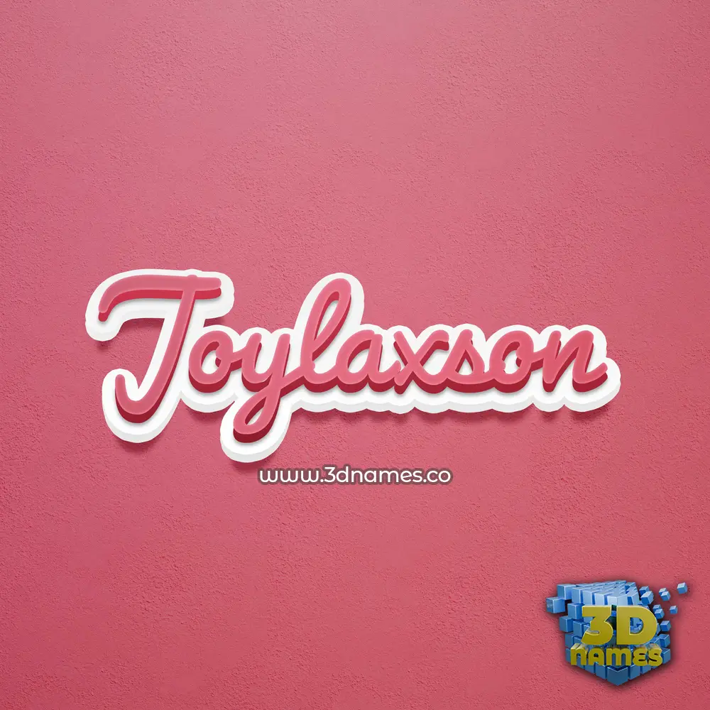 joylaxson in Red Scribble style - 3D name wallpaper