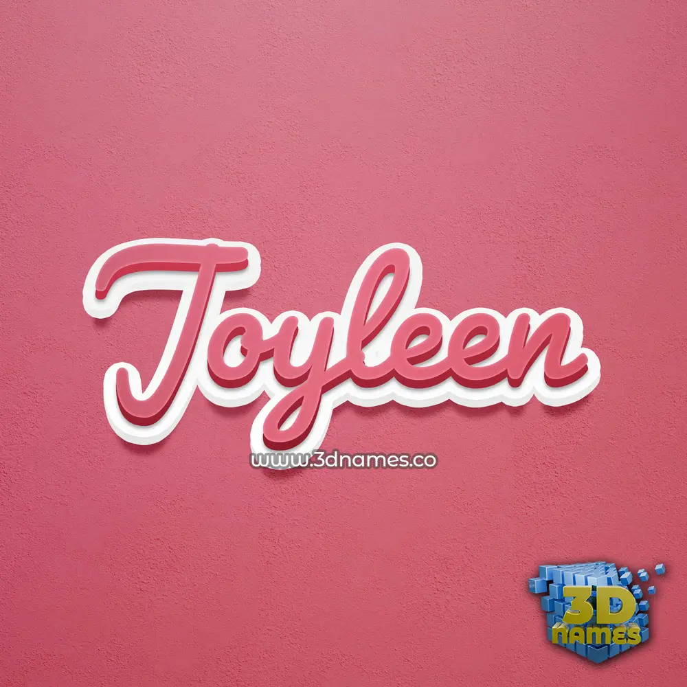 joyleen in Red Scribble style - 3D name wallpaper