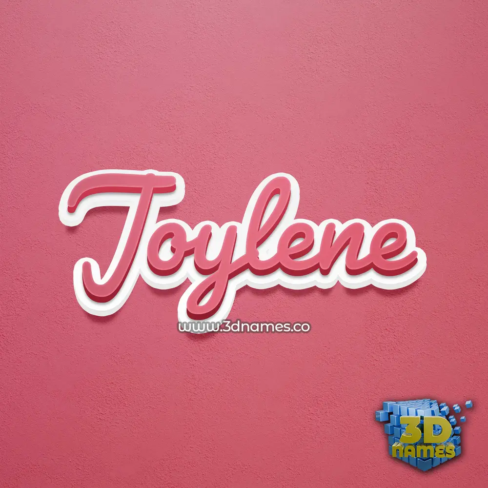 joylene in Red Scribble style - 3D name wallpaper