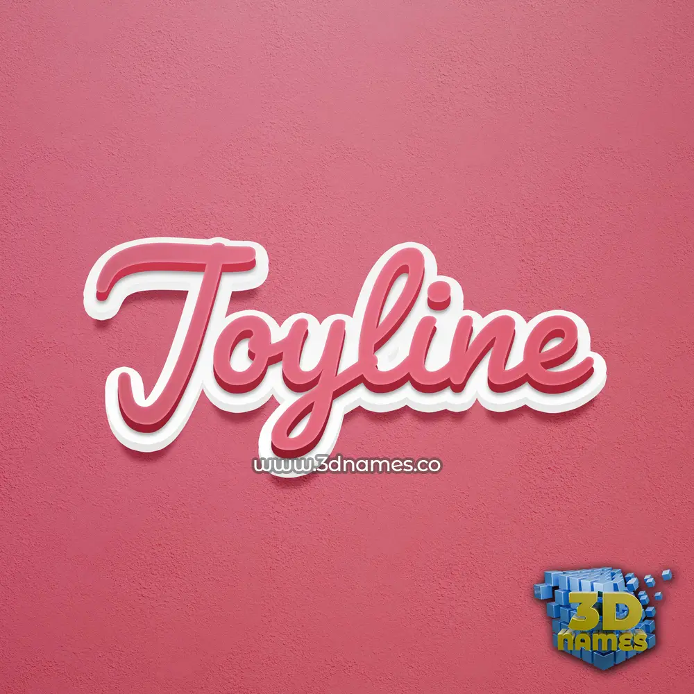 joyline in Red Scribble style - 3D name wallpaper