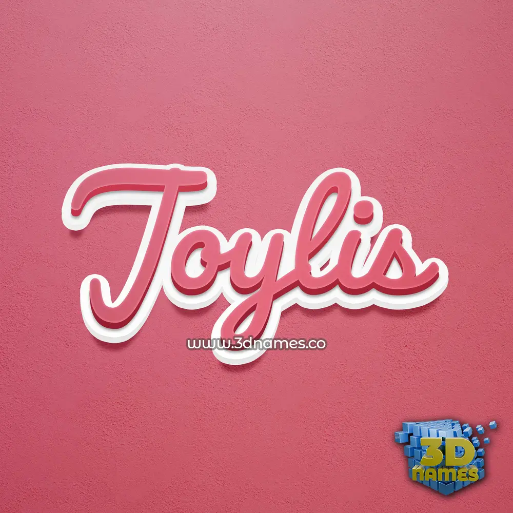 joylis in Red Scribble style - 3D name wallpaper