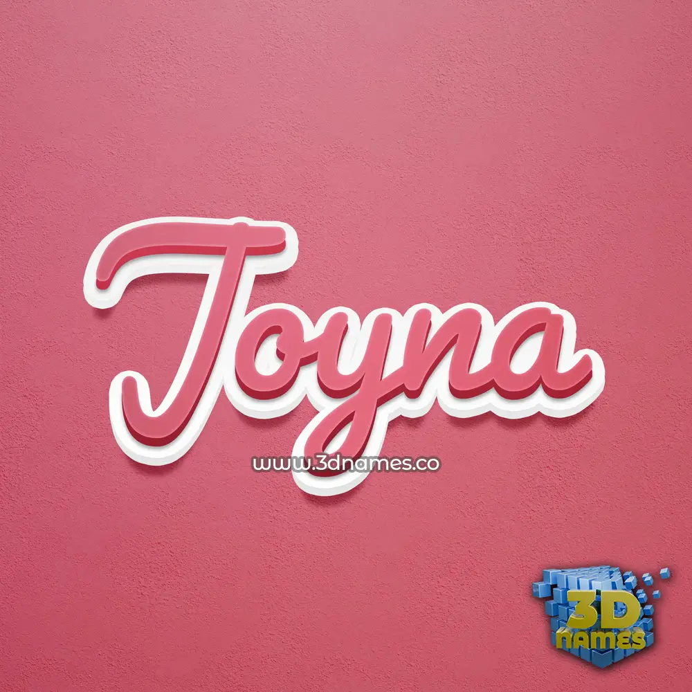 joyna in Red Scribble style - 3D name wallpaper