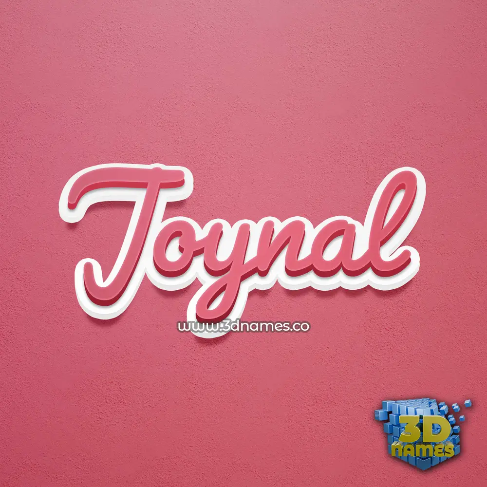 joynal in Red Scribble style - 3D name wallpaper