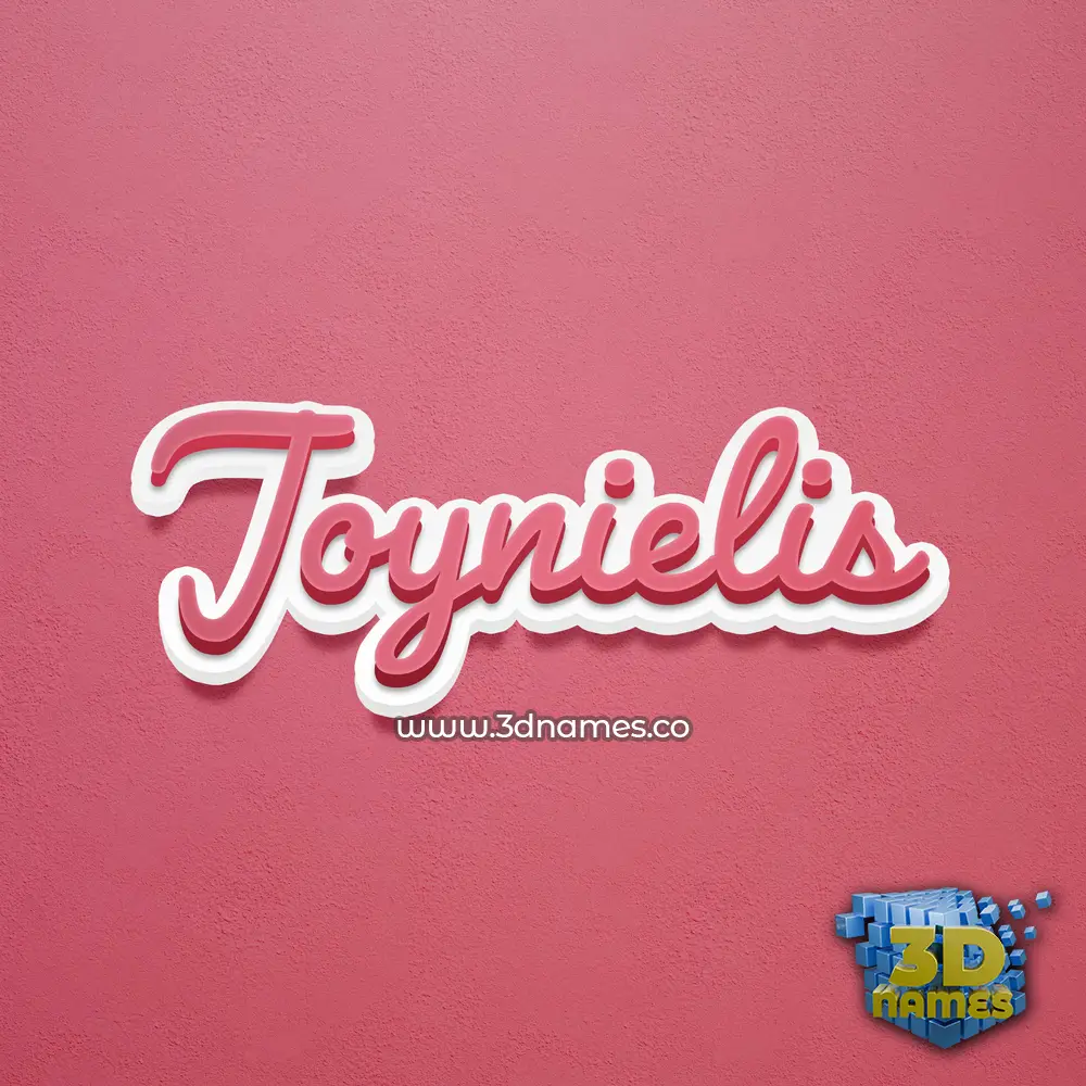 joynielis in Red Scribble style - 3D name wallpaper