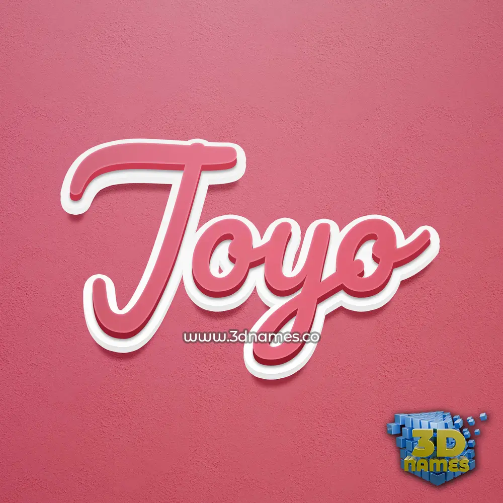 joyo in Red Scribble style - 3D name wallpaper