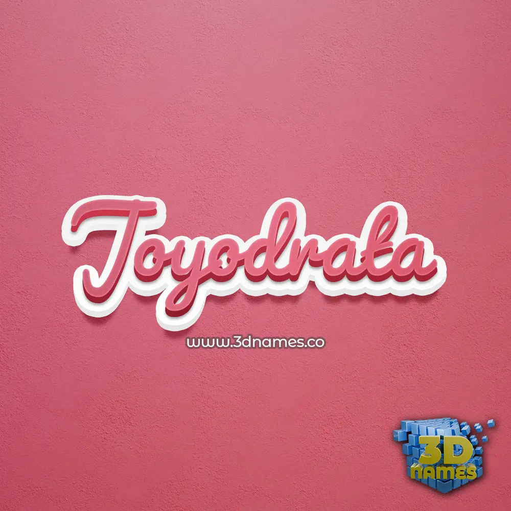 joyodrata in Red Scribble style - 3D name wallpaper