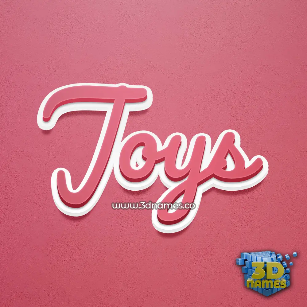 joys in Red Scribble style - 3D name wallpaper