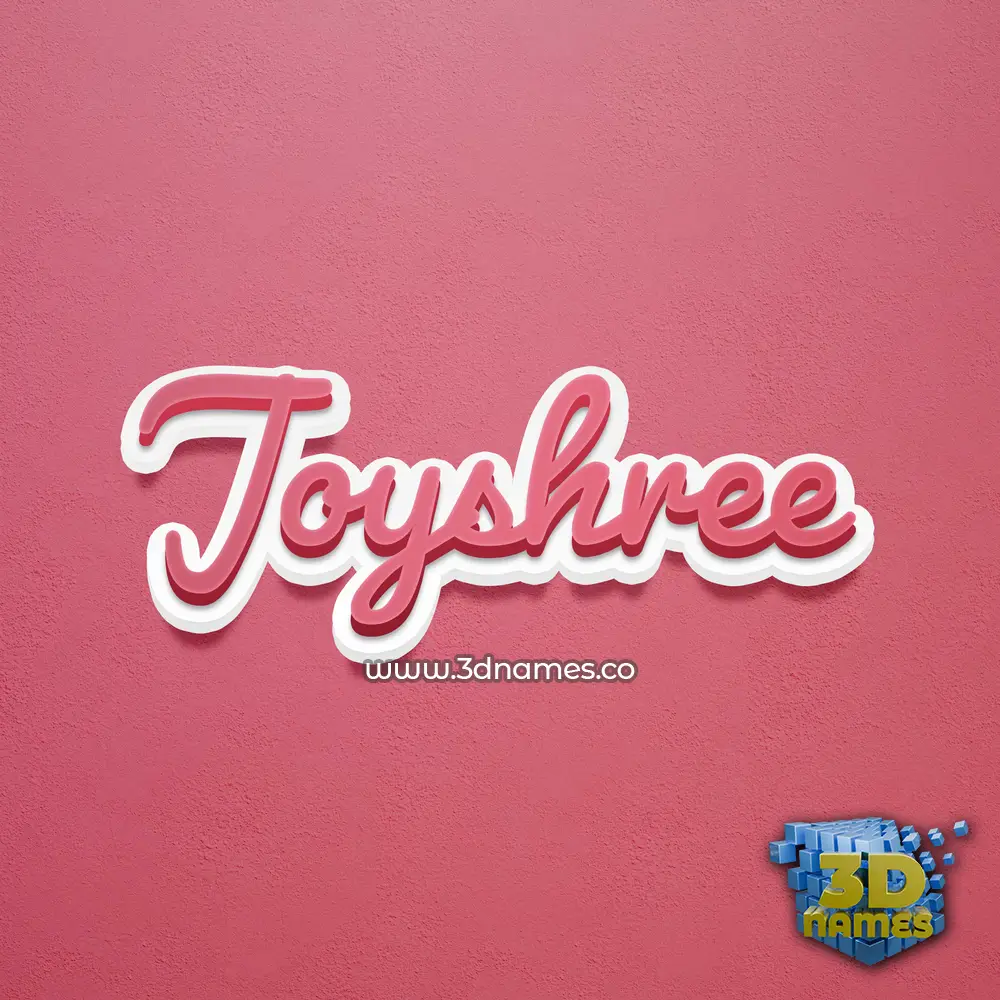 joyshree in Red Scribble style - 3D name wallpaper