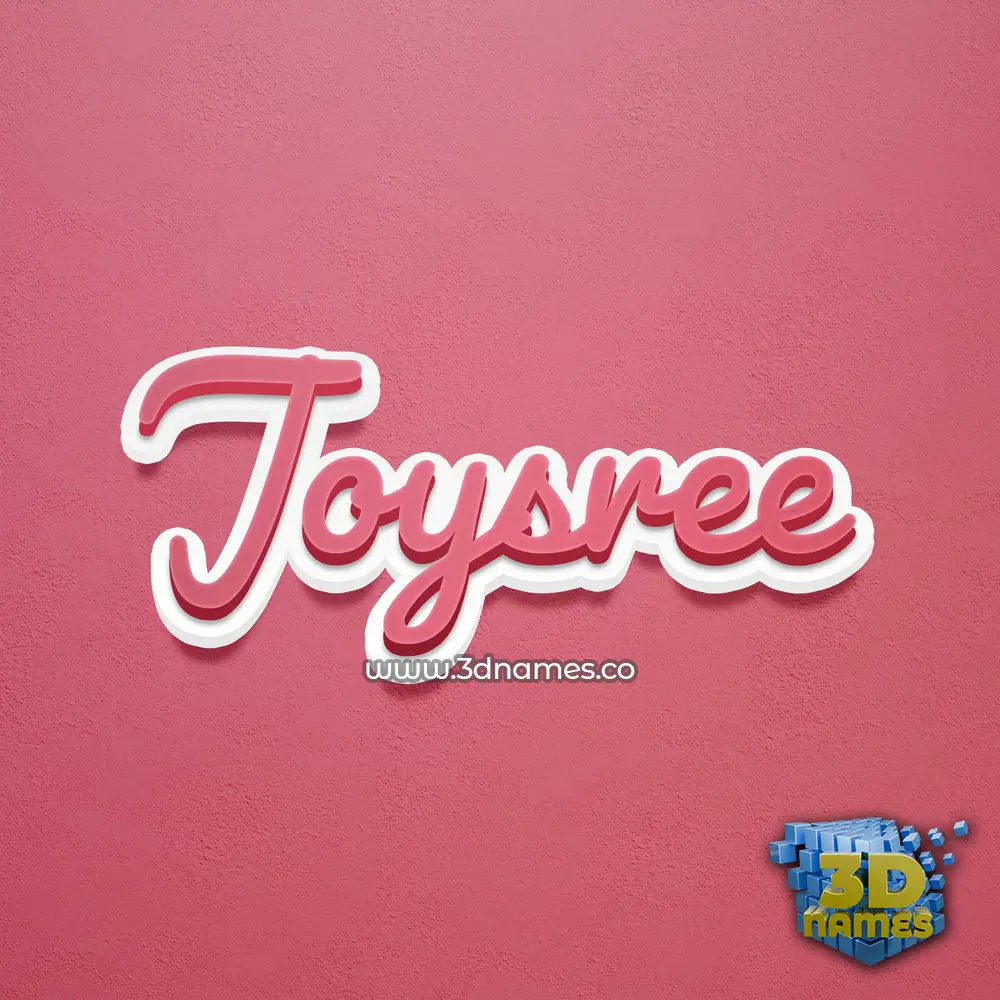 joysree in Red Scribble style - 3D name wallpaper