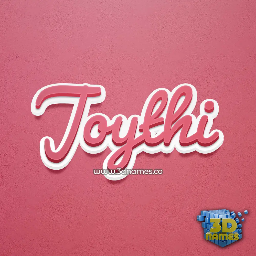 joythi in Red Scribble style - 3D name wallpaper