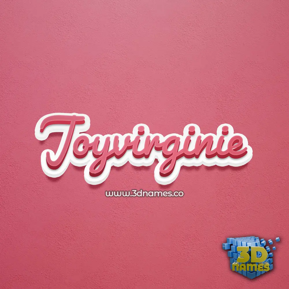 joyvirginie in Red Scribble style - 3D name wallpaper