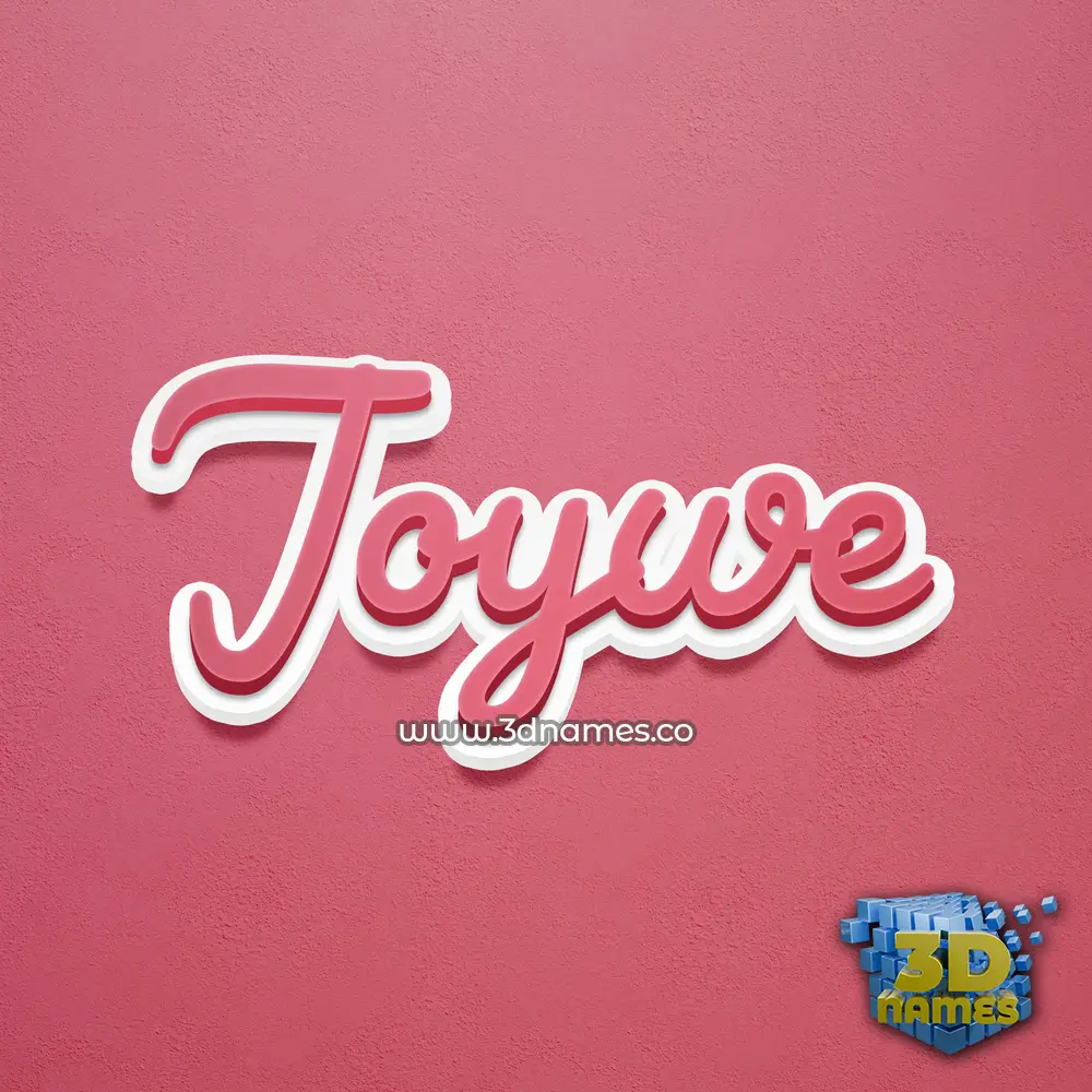 joywe in Red Scribble style - 3D name wallpaper
