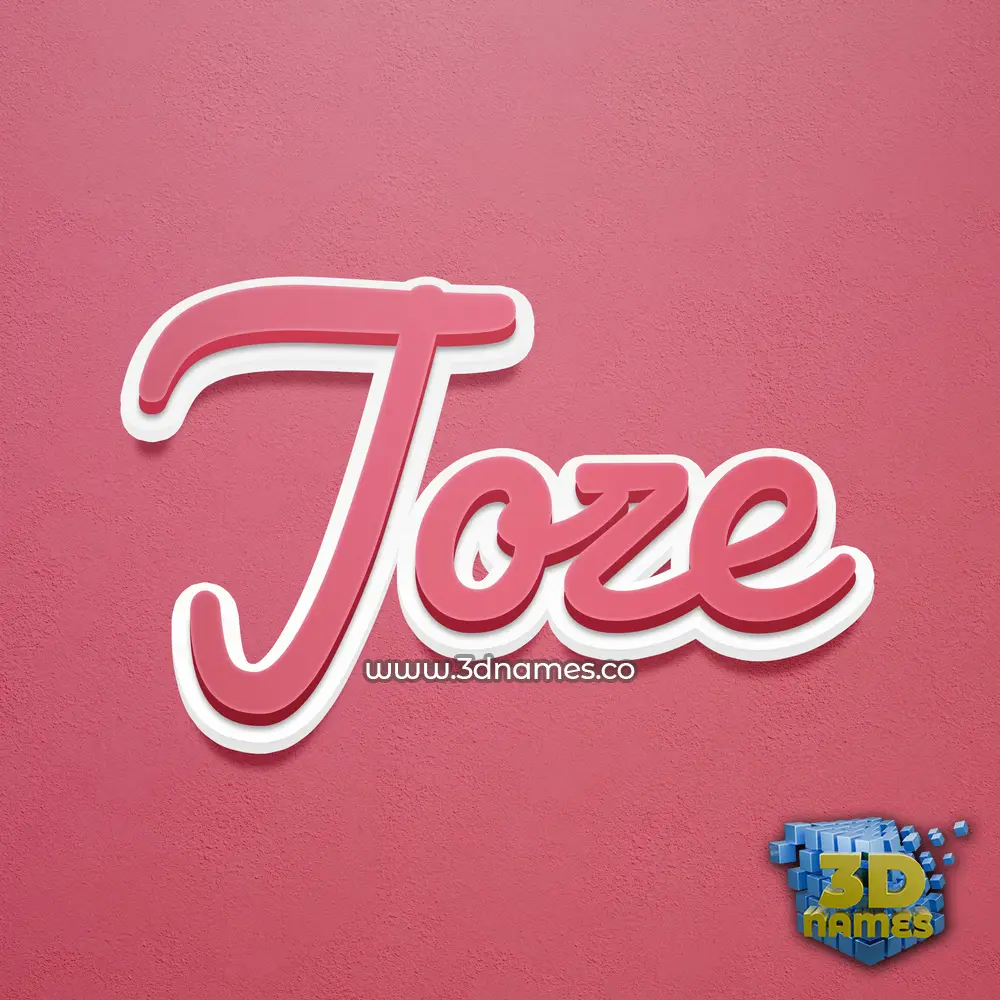 joze in Red Scribble style - 3D name wallpaper