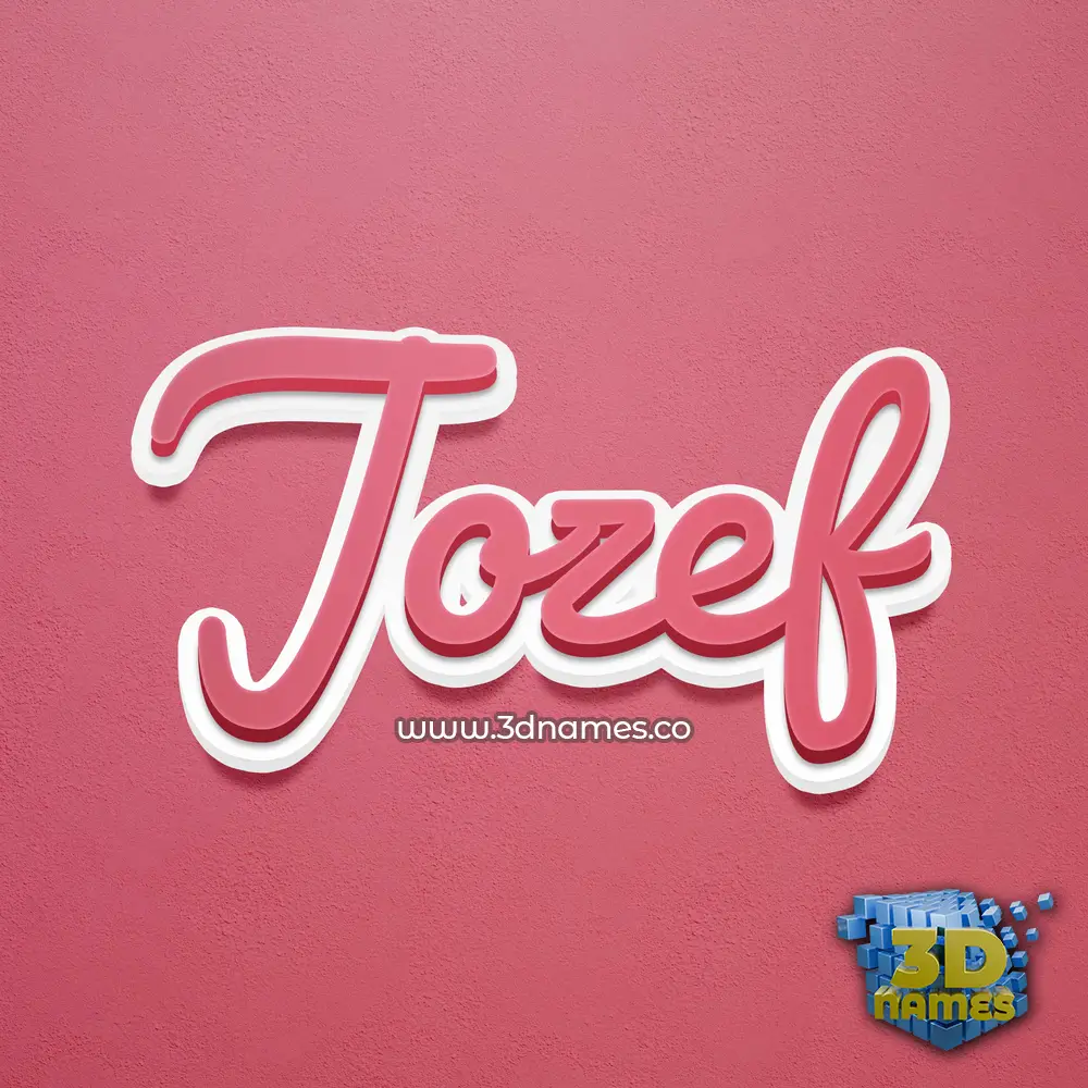 jozef in Red Scribble style - 3D name wallpaper