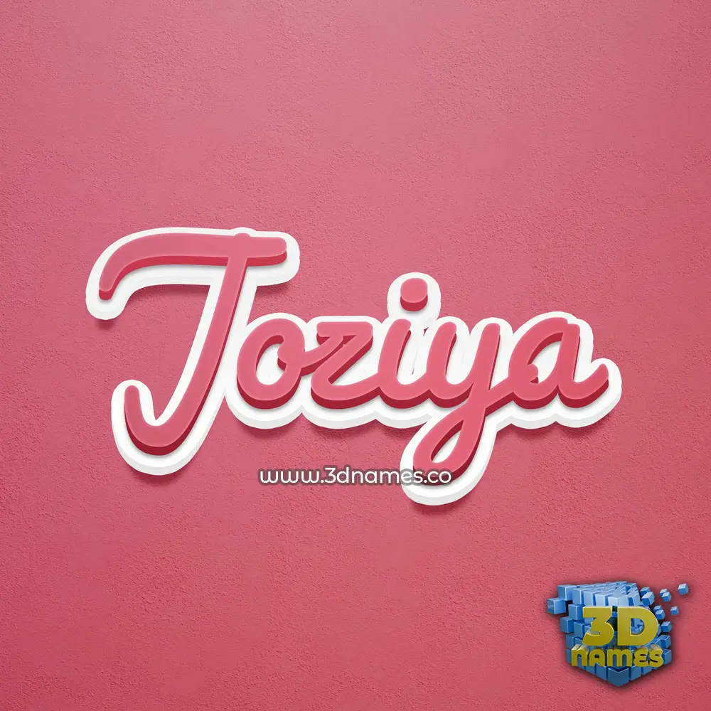 joziya in Red Scribble style - 3D name wallpaper