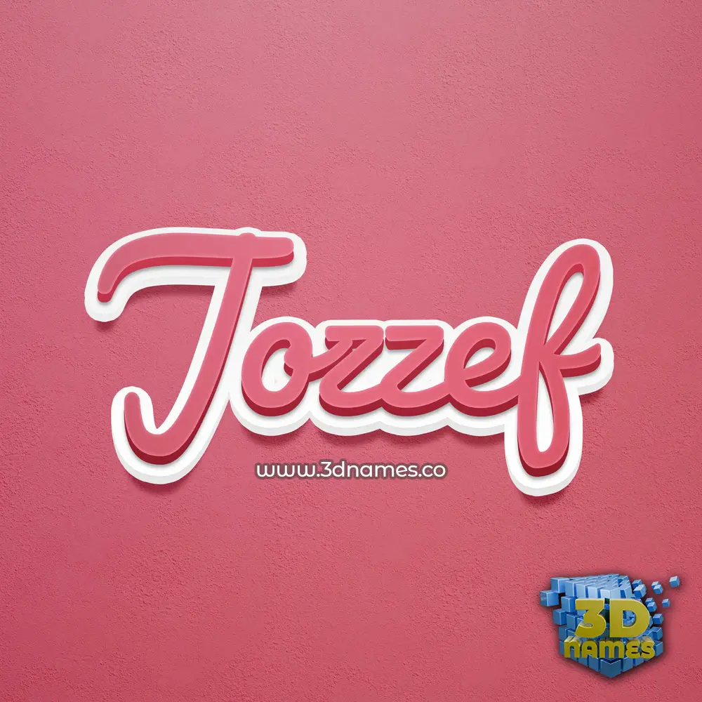 jozzef in Red Scribble style - 3D name wallpaper