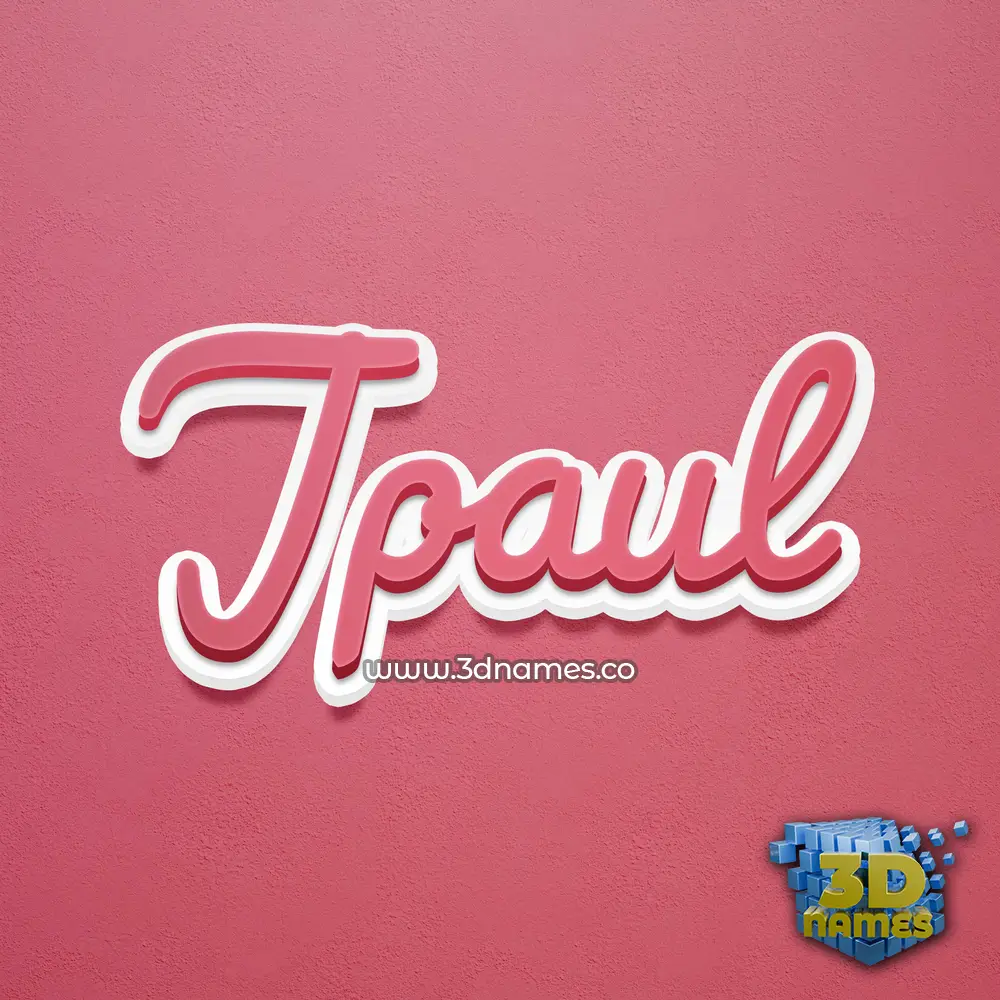 jpaul in Red Scribble style - 3D name wallpaper