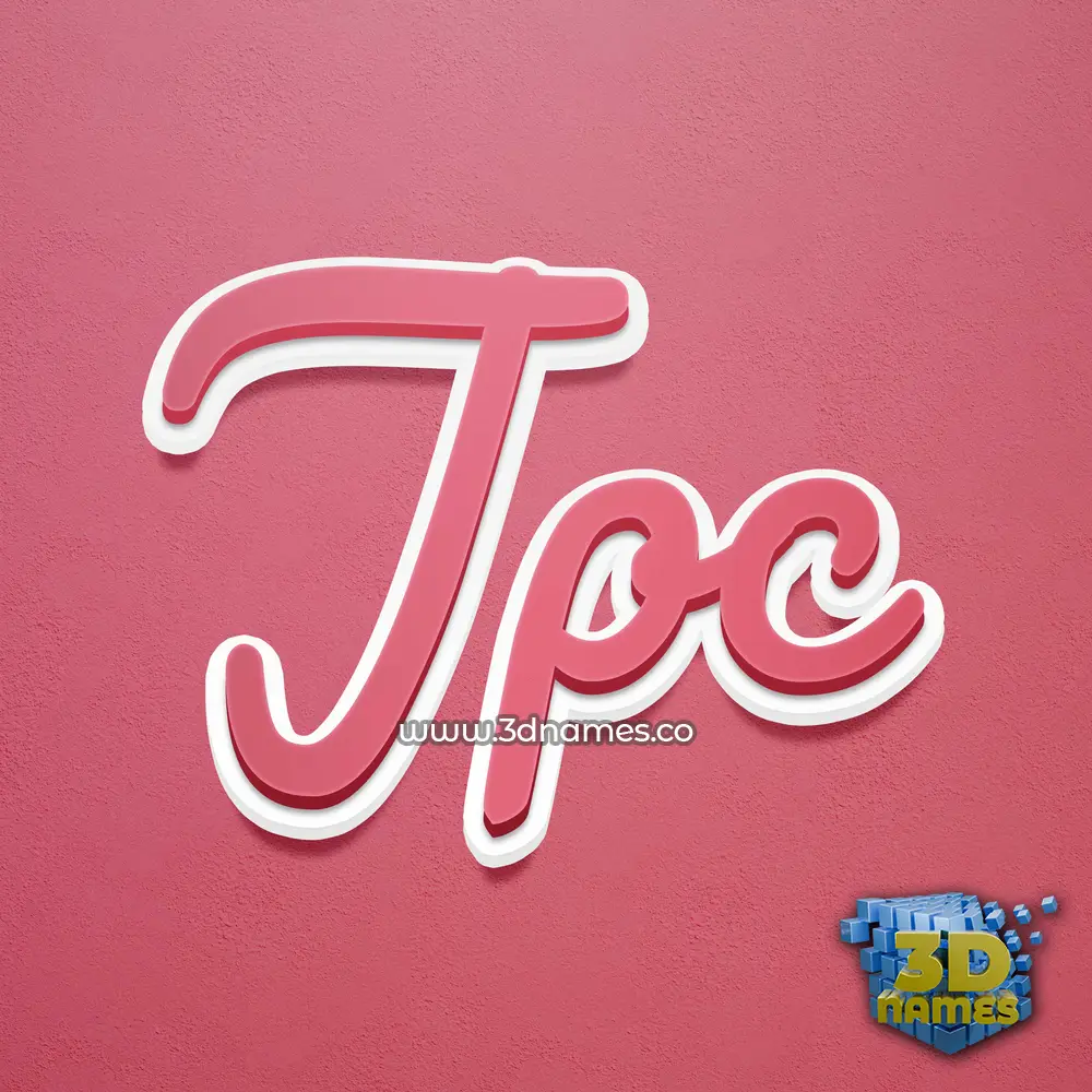 jpc in Red Scribble style - 3D name wallpaper