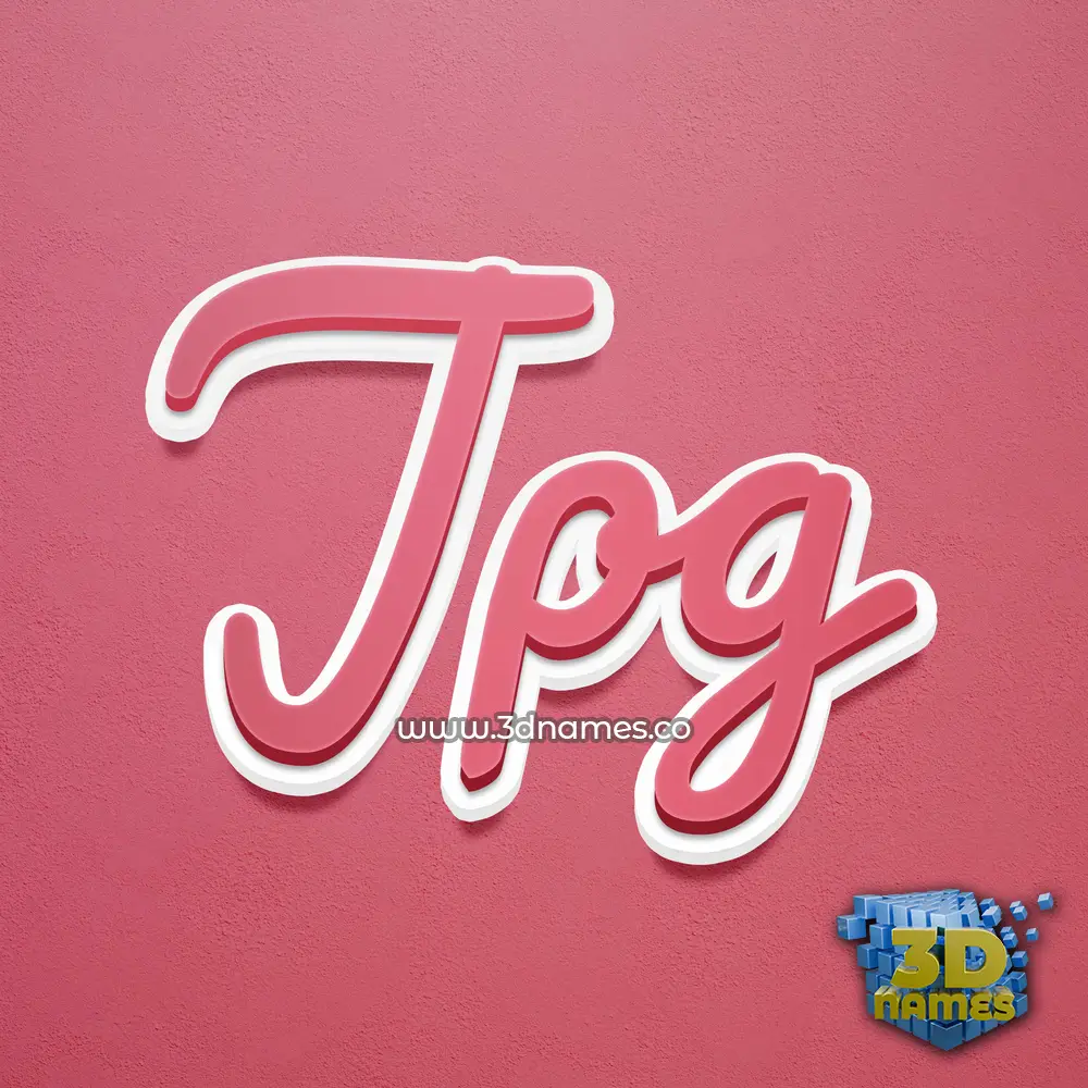 jpg in Red Scribble style - 3D name wallpaper