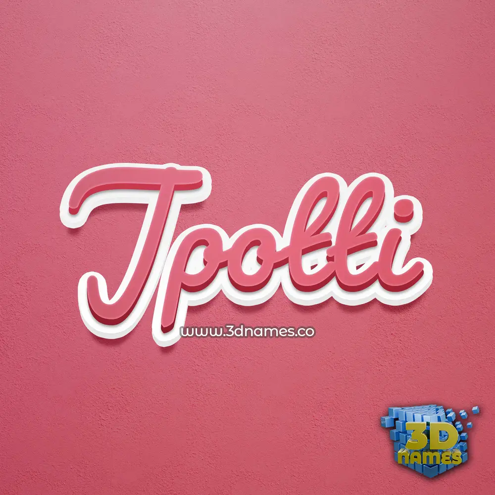 jpotti in Red Scribble style - 3D name wallpaper