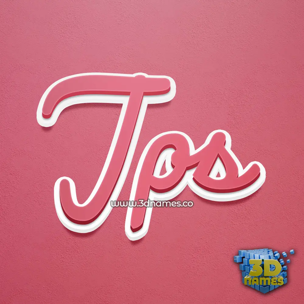 jps in Red Scribble style - 3D name wallpaper