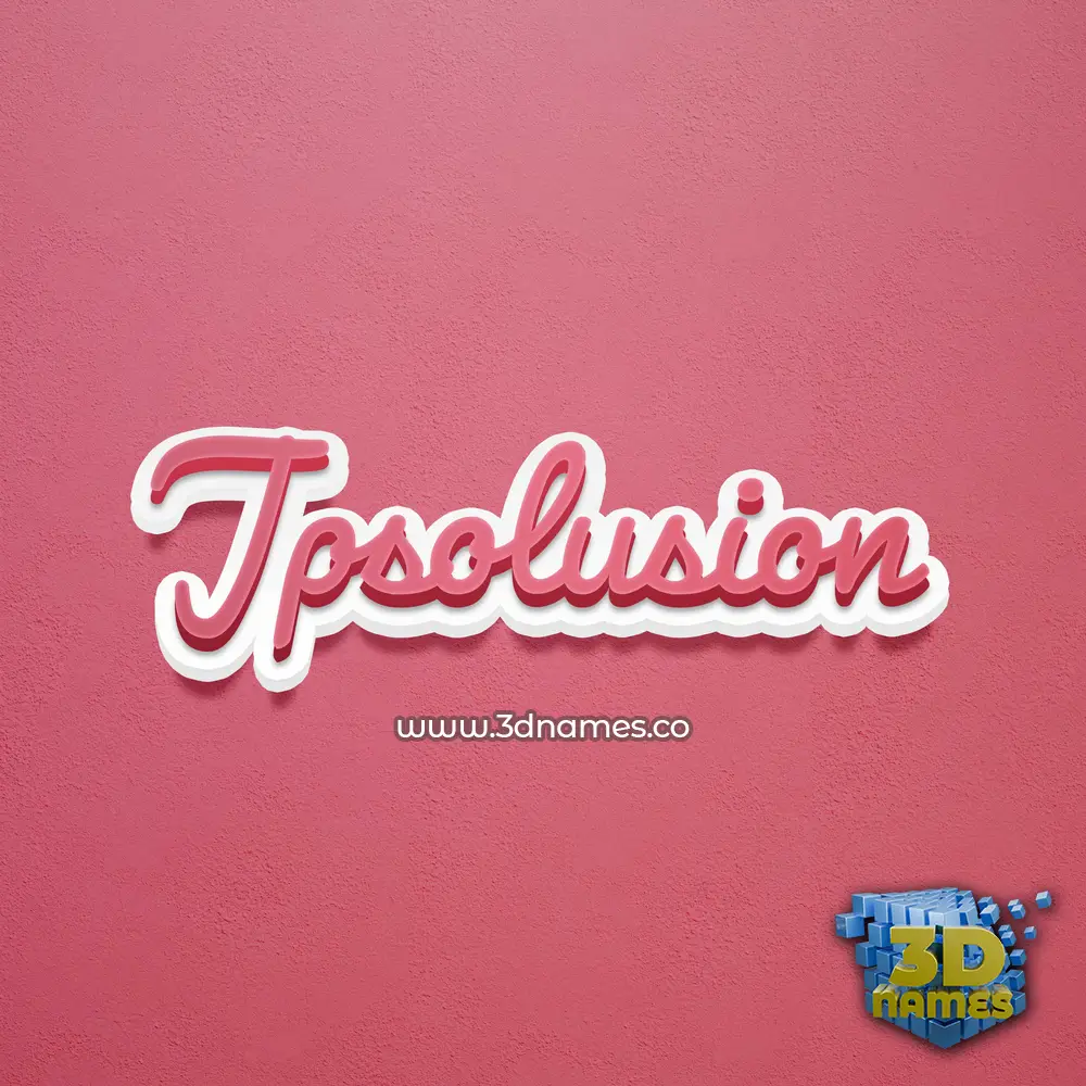jpsolusion in Red Scribble style - 3D name wallpaper